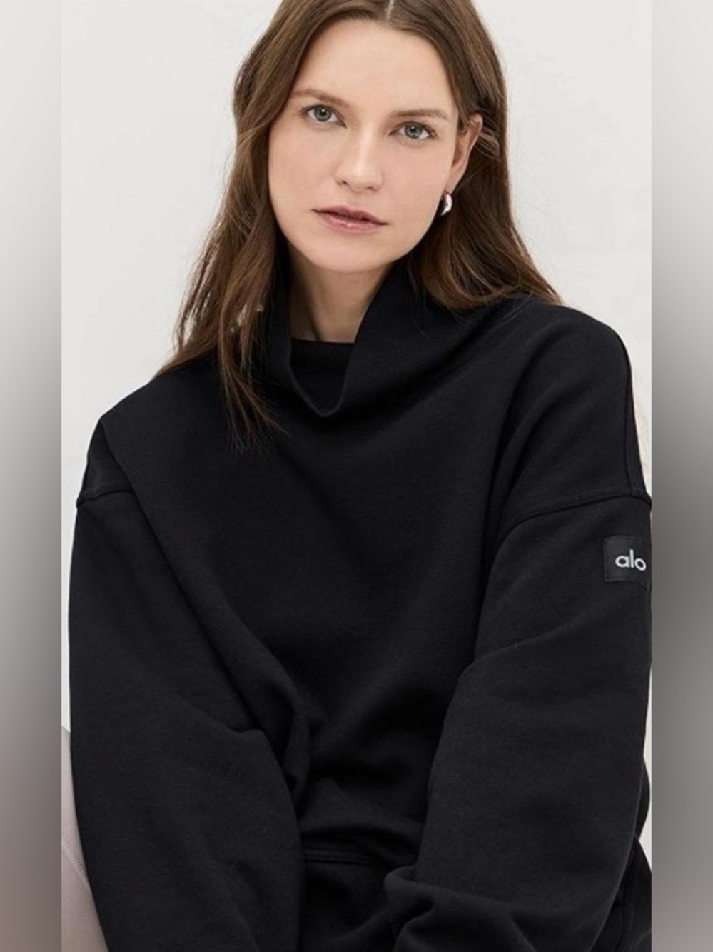 ALO Yoga Hazy Black Sweatshirt Size XS - Picture 11 of 13